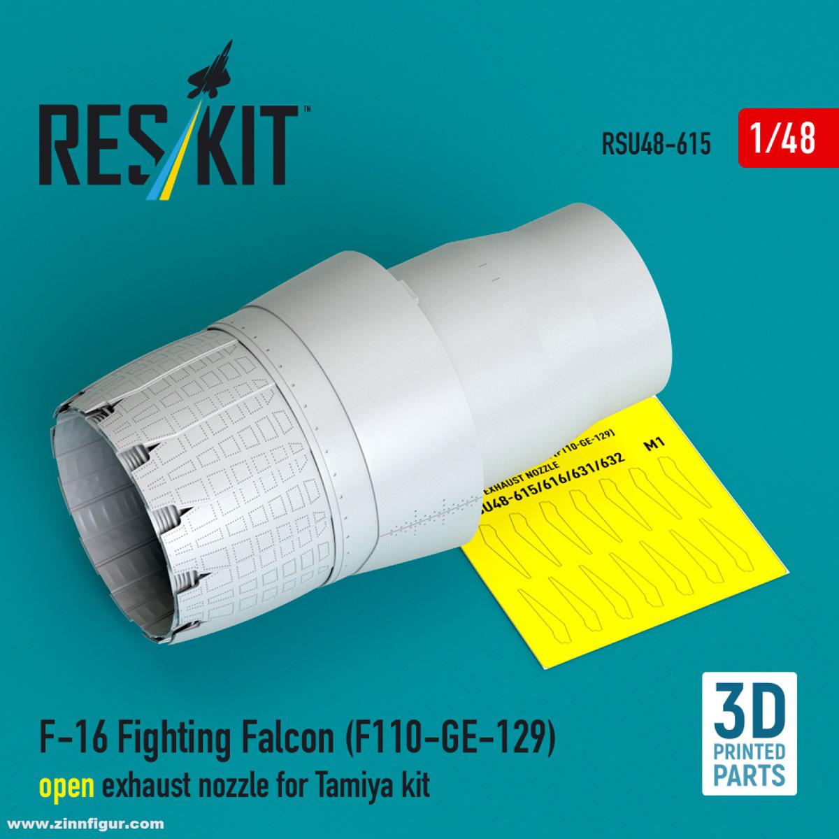 RES/KIT F-16 Fighting Falcon F110-GE-129 Düse (offen) (Tamiya)
