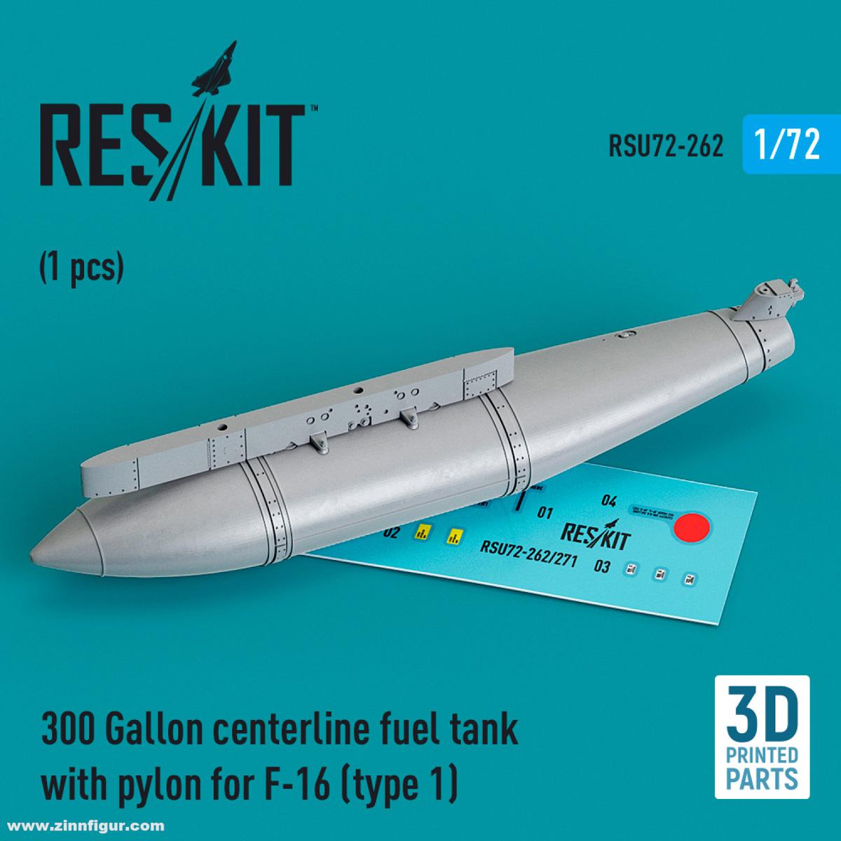 RES/KIT 300 Gallonen zentraler Tank mit Pylon (Typ 1) für F-16