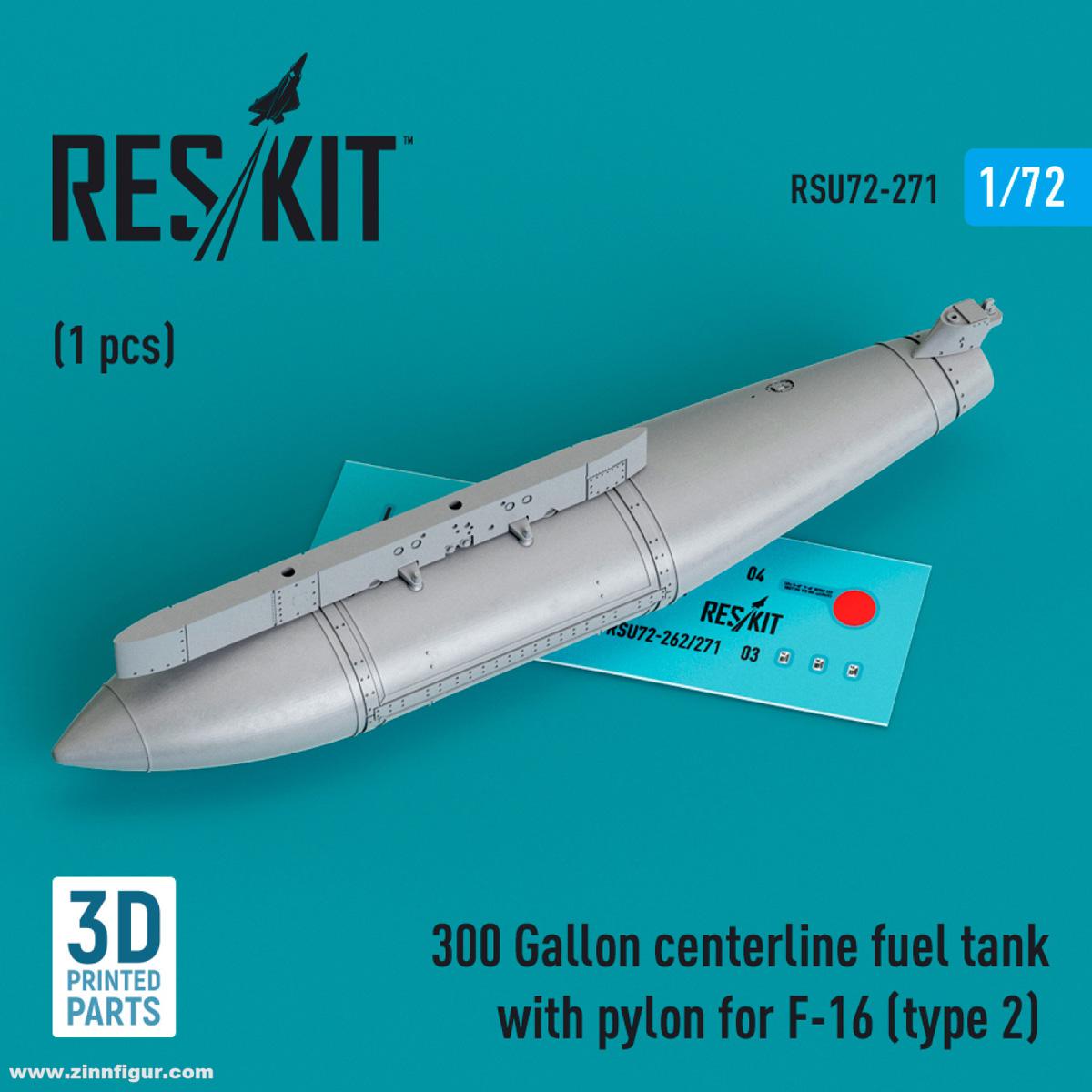 RES/KIT 300 Gallonen zentraler Tank mit Pylon (Typ 2) für F-16