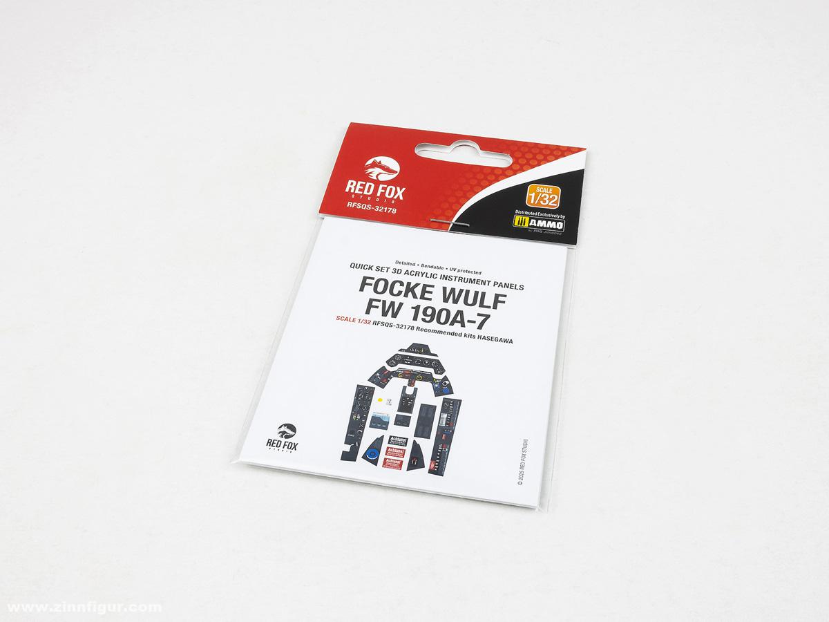 Red Fox Studio Fw 190A-7 - 3D-Decal Innendetails (Hasegawa)