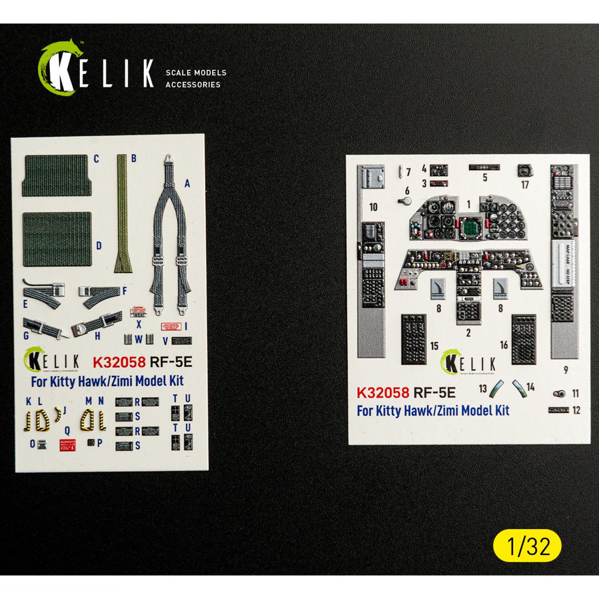 Kelik RF-5E - 3D-Decal Innendetails (Kitty Hawk)
