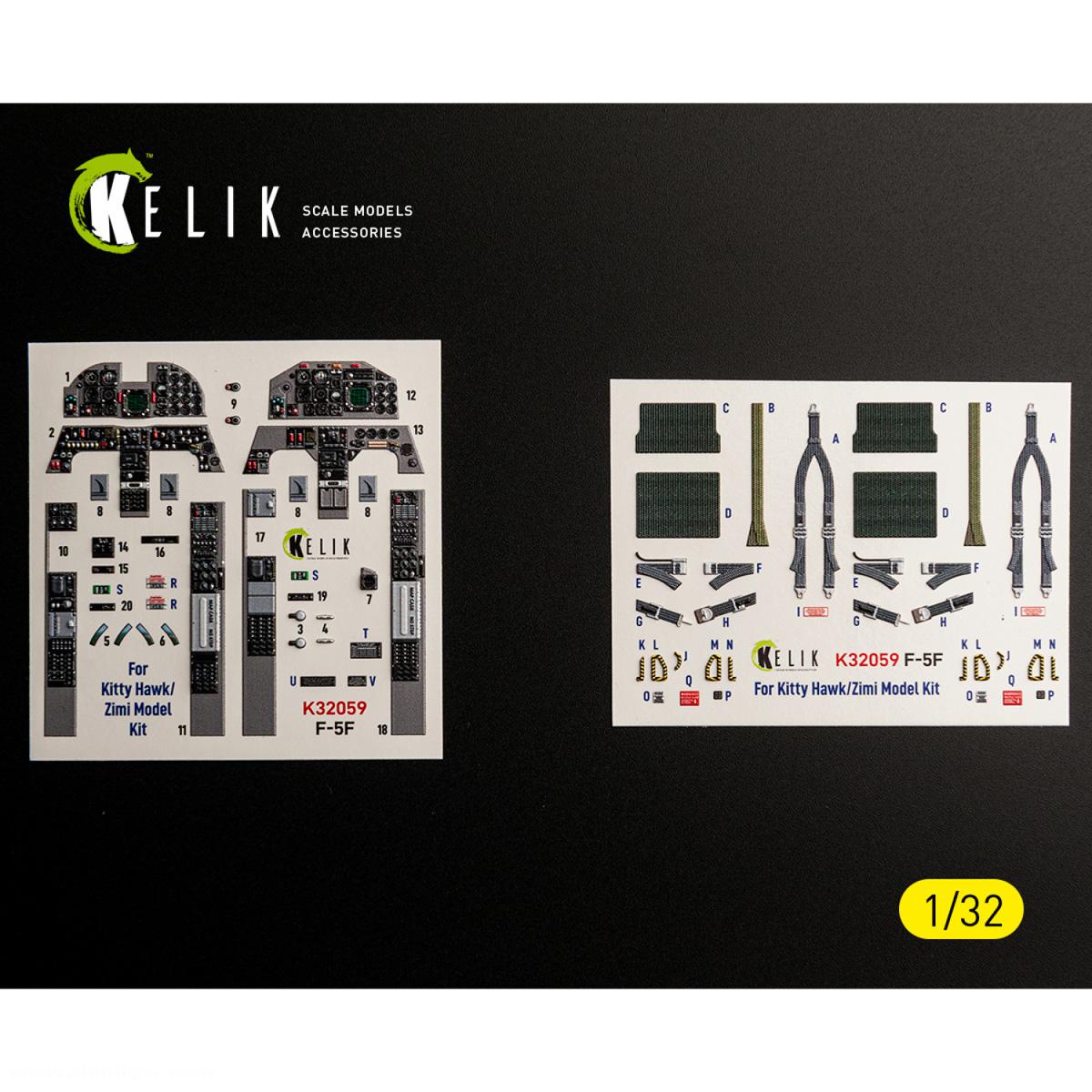 Kelik F-5F - 3D-Decal Innendetails (Kitty Hawk)