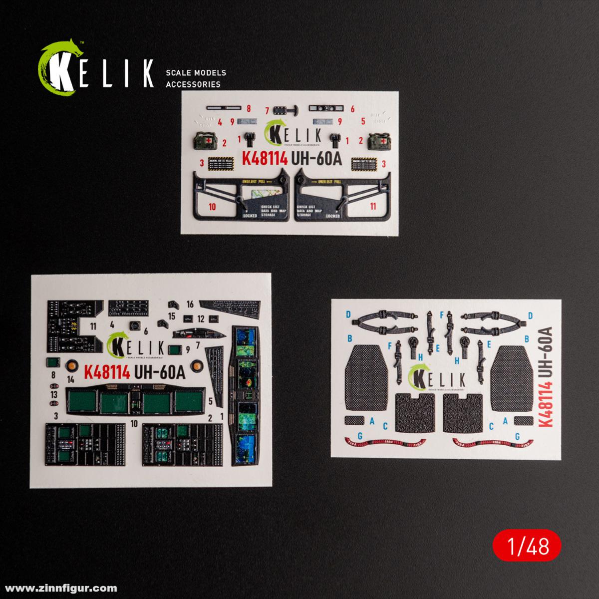 Kelik UH-60A Black Hawk Typ 2 - 3D-Decal Innendetails