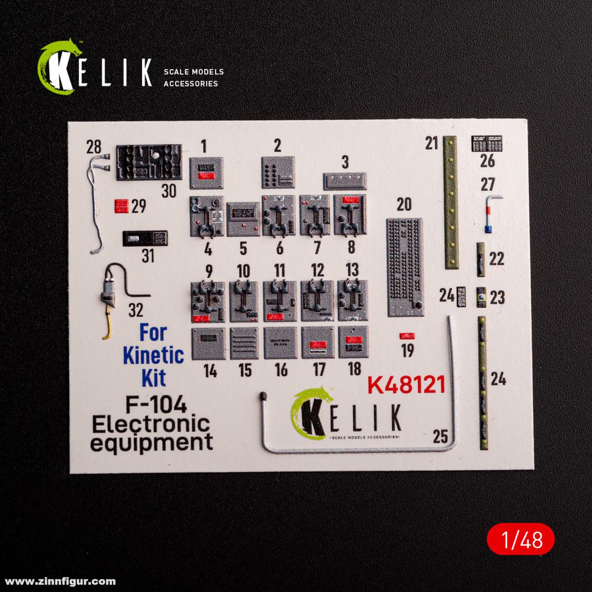 Kelik F-104 Elektronik - 3D-Decal Innendetails