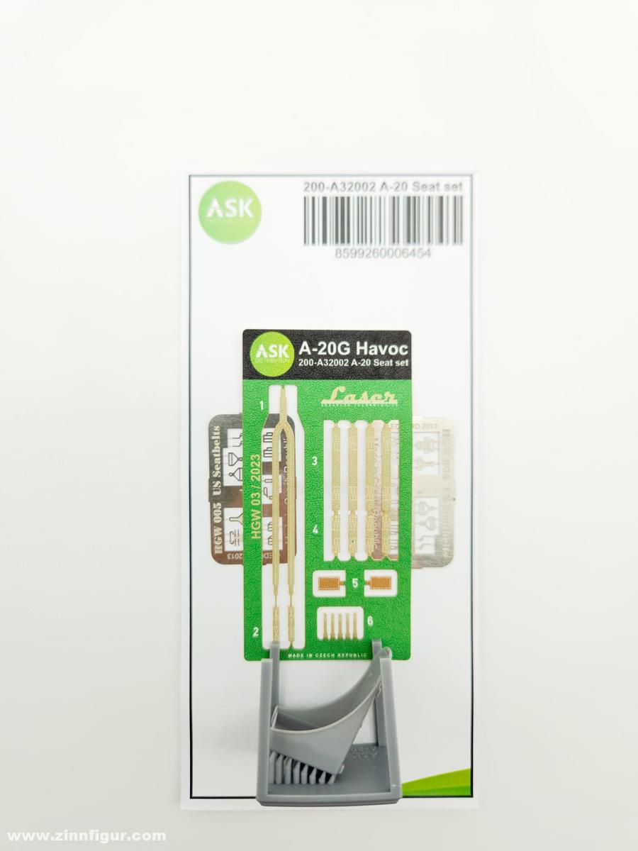 Art Scale Kit Distribution A-20 Havoc Sitz früher Typ
