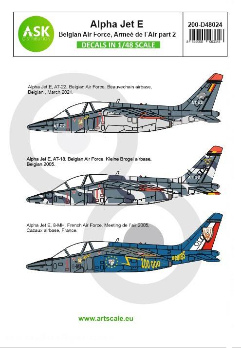 Art Scale Kit Distribution Alpha Jet E 'Belgien & Frankreich Teil 2'