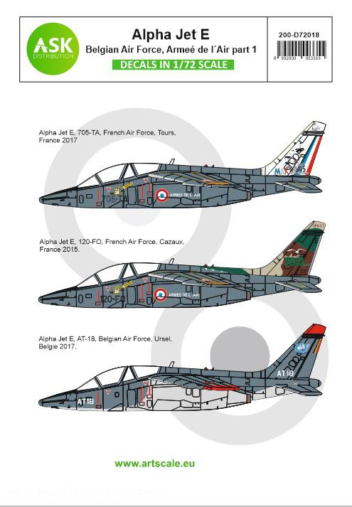 Art Scale Kit Distribution Alpha Jet E 'Belgien & Frankreich Teil 1'