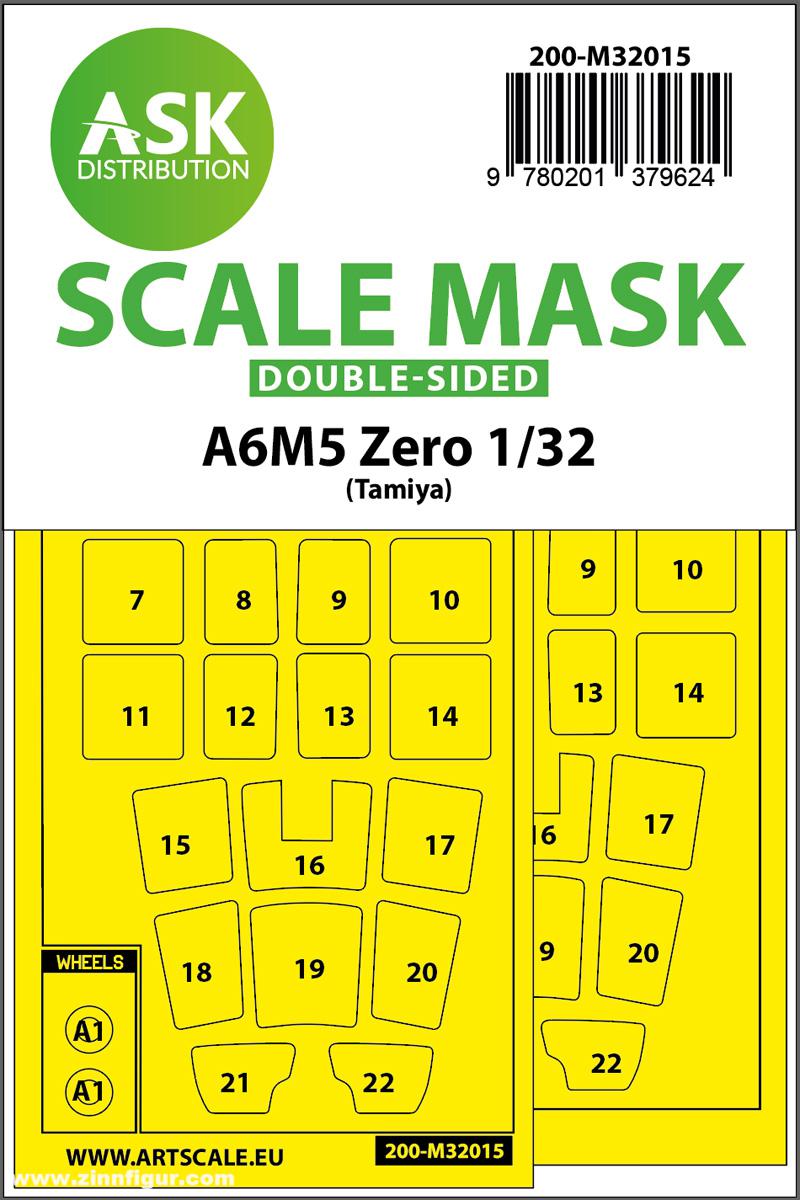 Art Scale Kit Distribution A6M5 Zero beidseitige Maskierfolie