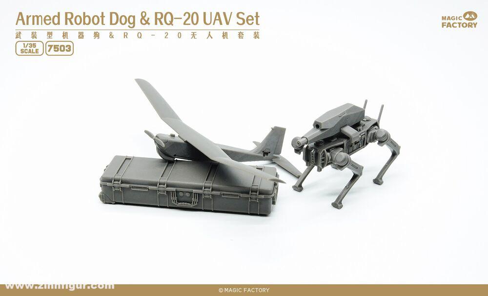 Magic Factory Kampfroboter-Hund & RQ-20 UAV Drone