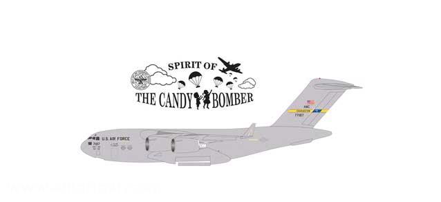 HERPA Miniaturmodelle U.S. Air Force Boeing C-17A Globemaster III - 437th Airlift Wing, Charleston Air Base 'Spirit of the Candy Bomber'