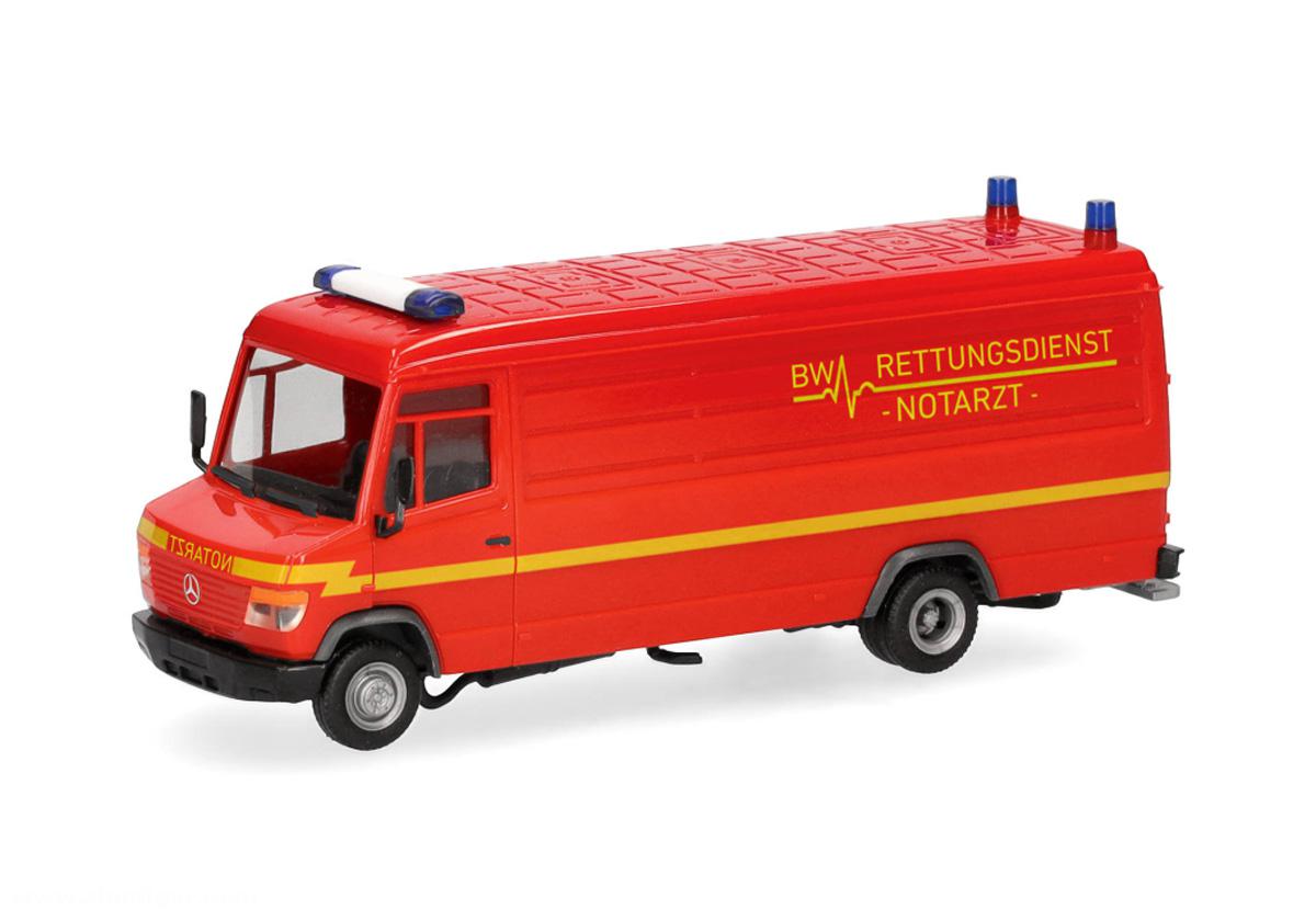 HERPA Miniaturmodelle MB Vario Kasten lang 'Bundeswehr Rettungsdienst / Notarzt Hamburg
