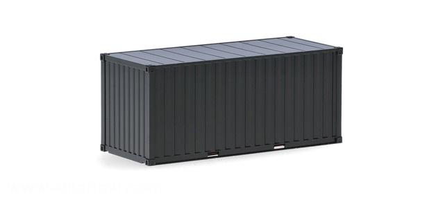 HERPA Miniaturmodelle 2x 20ft Container 'Bundeswehr', Bronzegrün (unbedruckt)