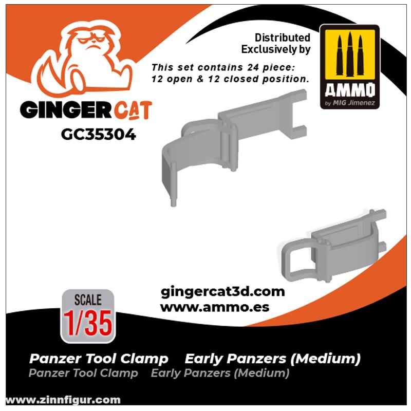 Ginger Cat 1/35 Panzer Werkzeugklammer - Frühe Panzer Medium (24Stk)