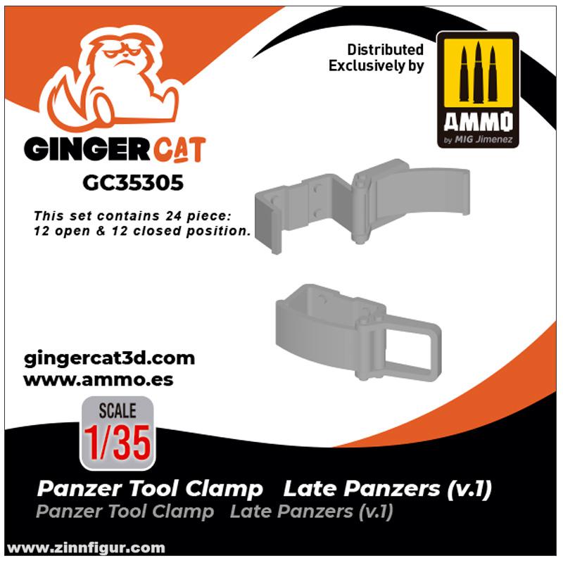 Ginger Cat 1/35 Panzer Tool Clamp - Late Panzers Version 1 (24pcs)