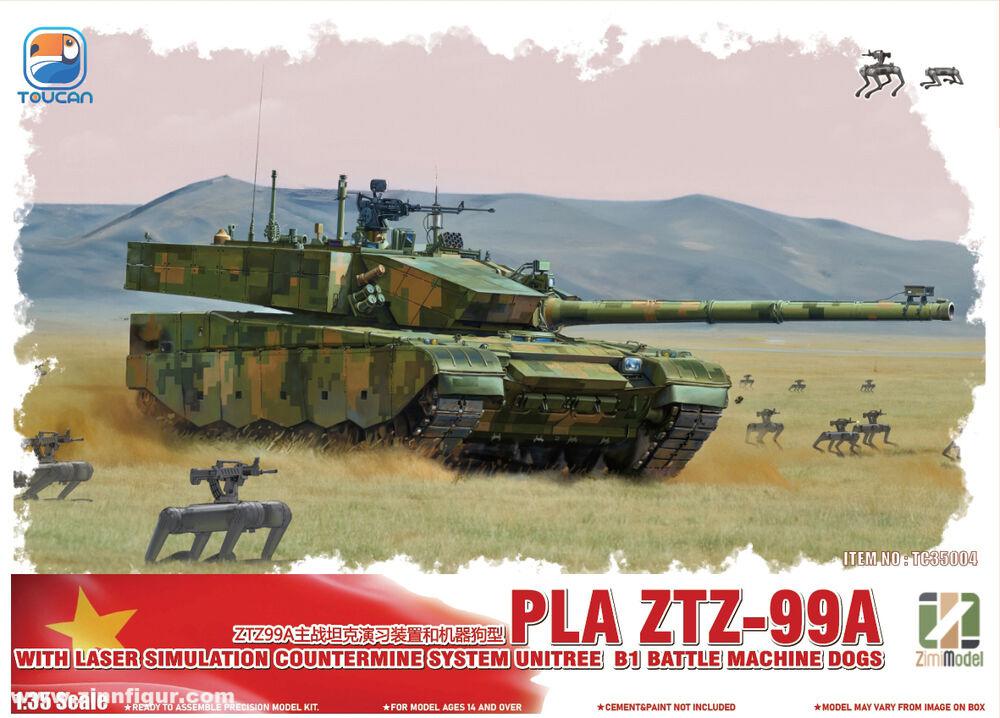 TZT-99A mit Laser Simulation Countermine System Unitree Bi Battle Machine Dogs