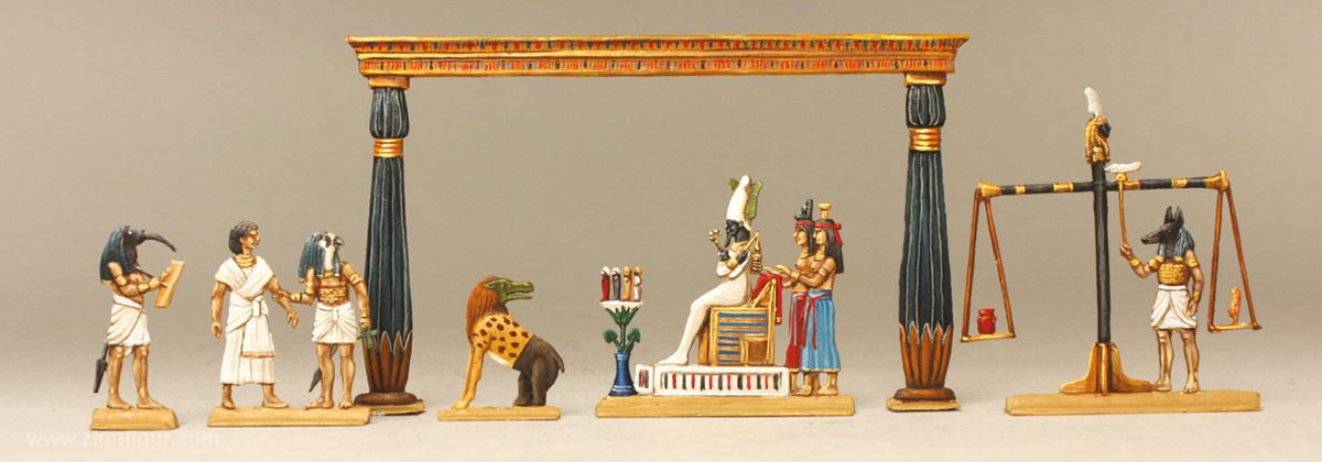 Berliner Zinnfiguren Das Totengericht des Osiris