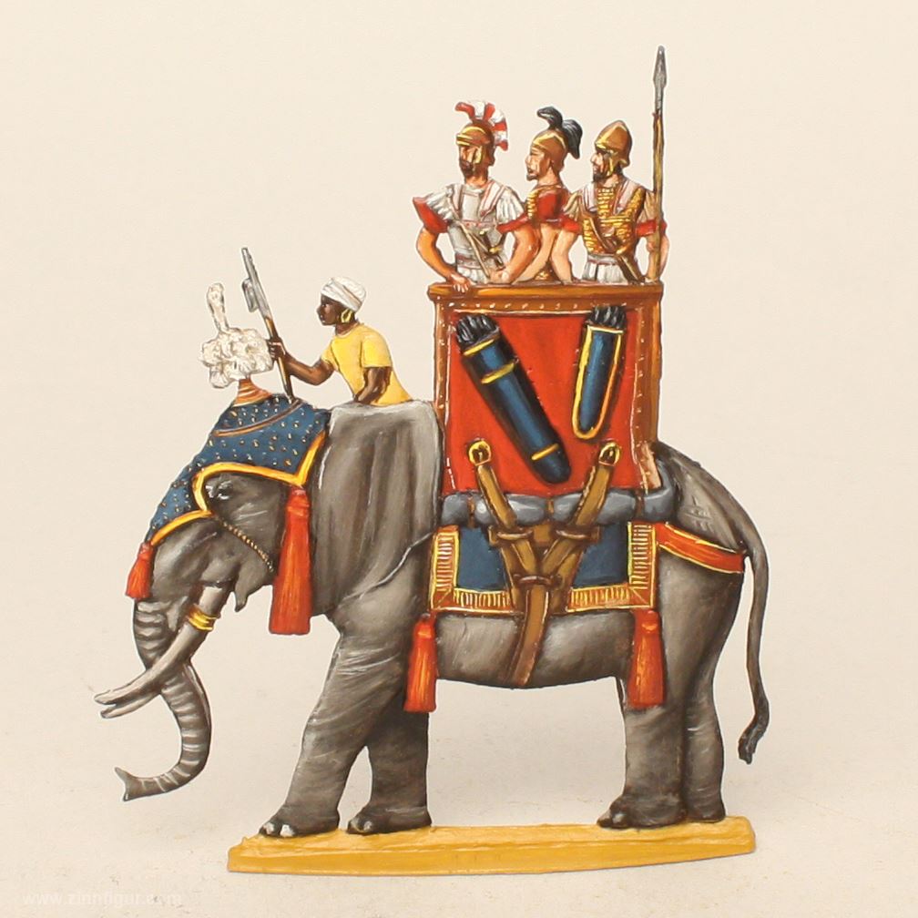 Berliner Zinnfiguren Karthagischer Kriegselefant, im Halt