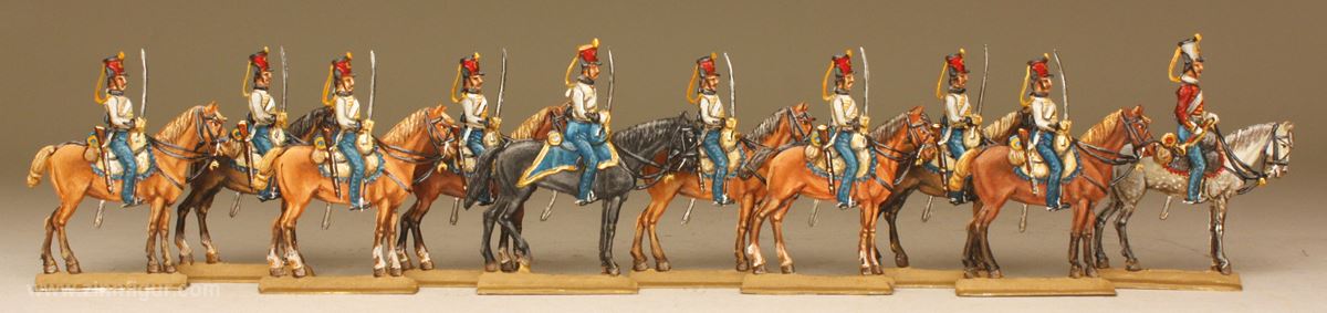 Berliner Zinnfiguren Husaren im Halt
