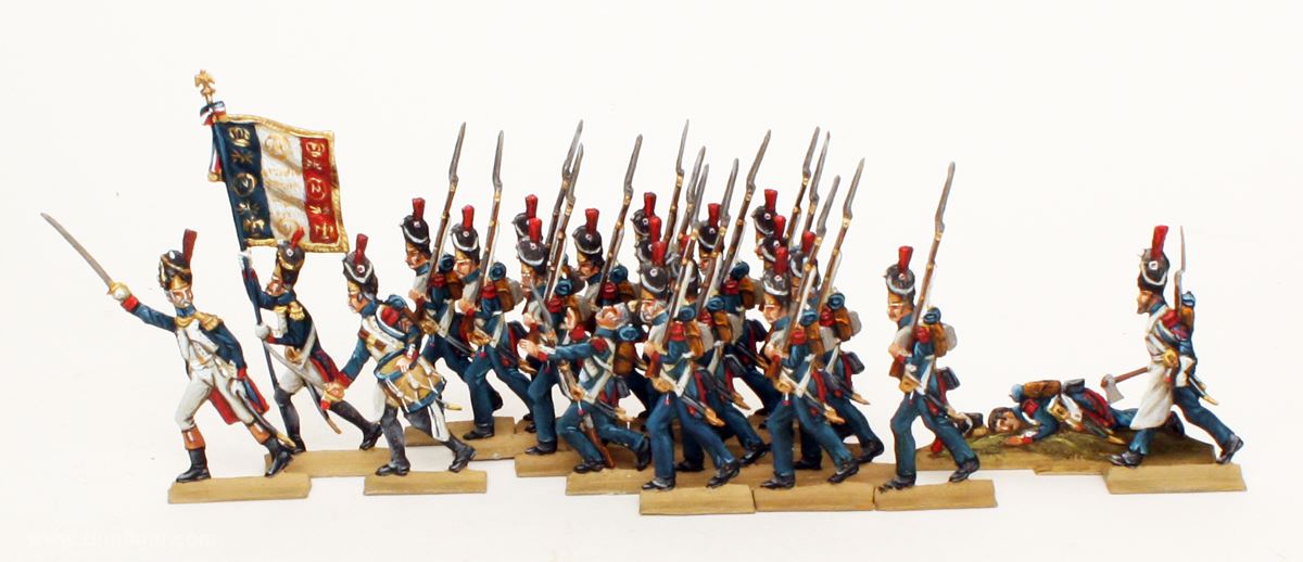 Berliner Zinnfiguren Gardegrenadiere, vorgehend