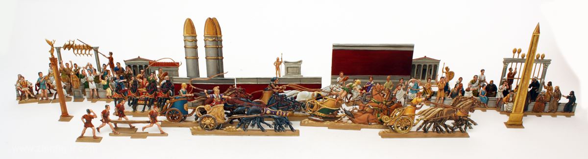 Berliner Zinnfiguren Ben-Hur, das Wagenrennen