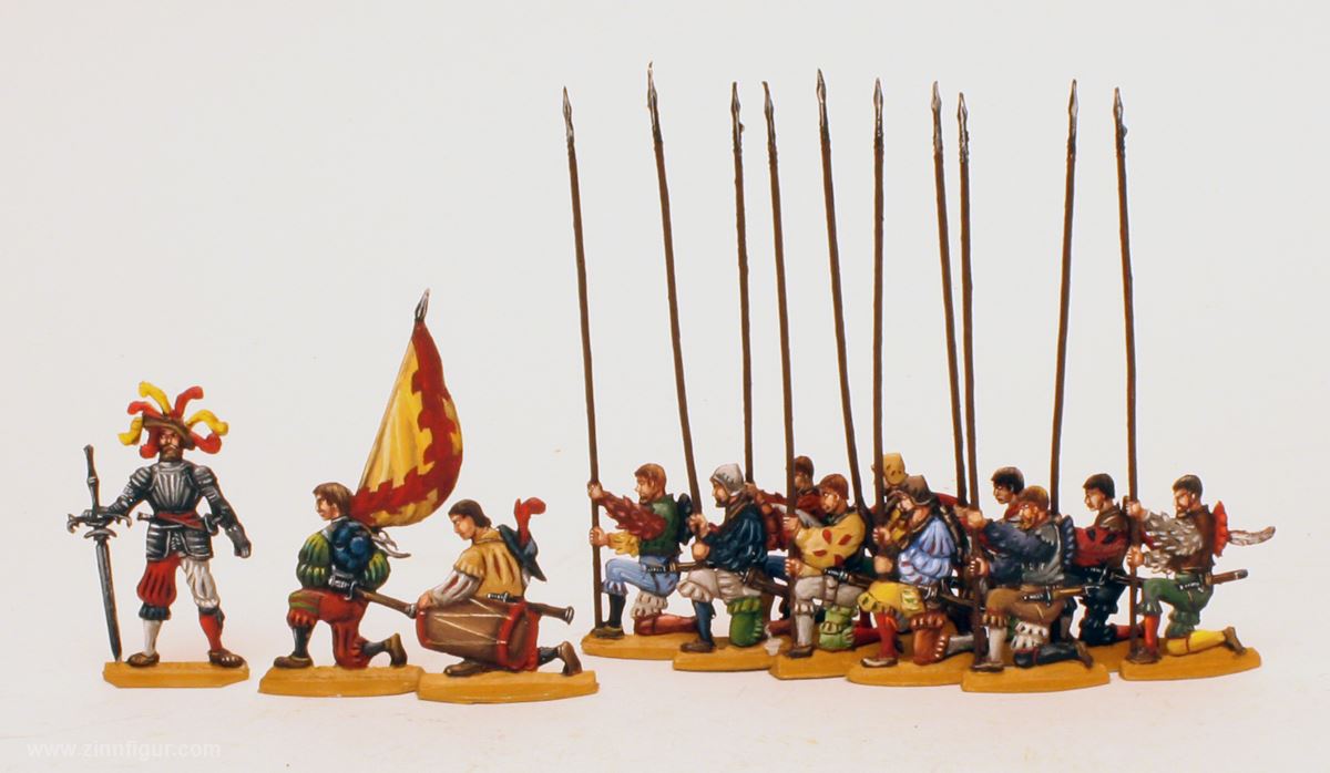 Berliner Zinnfiguren Betende Landsknechte (vor der Schlacht)