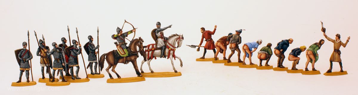 Berliner Zinnfiguren Heinrich der Löwe auf dem Weg nach England in die Verbannung (1182)