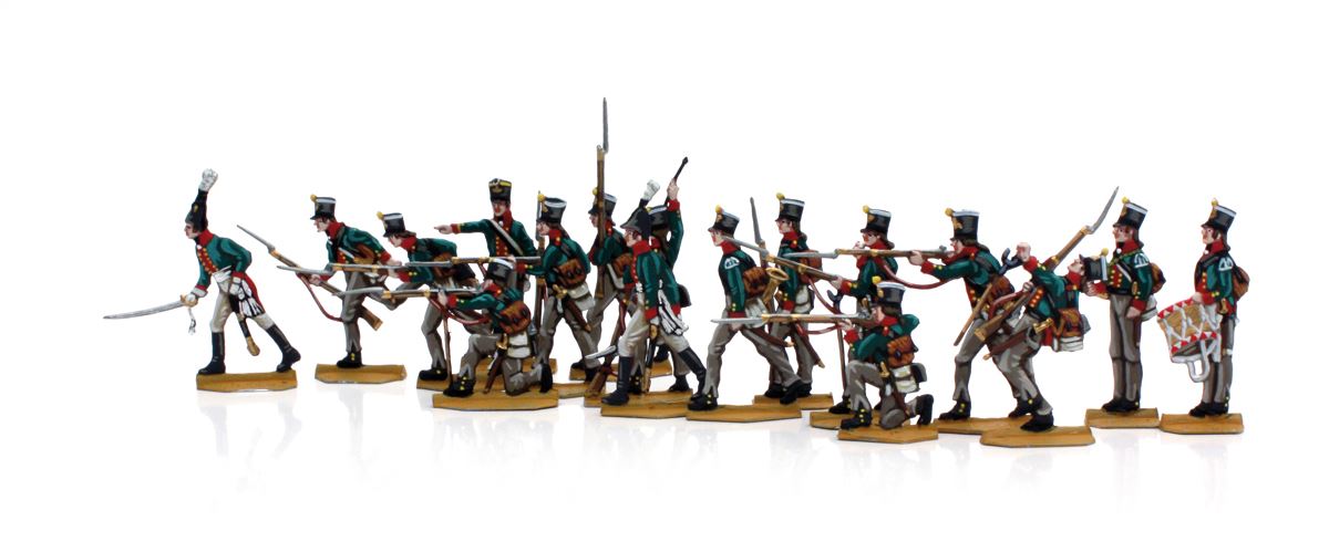 Berliner Zinnfiguren Füsiliere im Gefecht