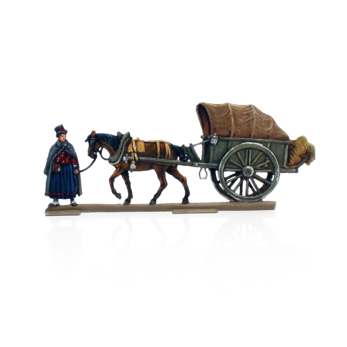 Berliner Zinnfiguren Marketenderin mit Karren