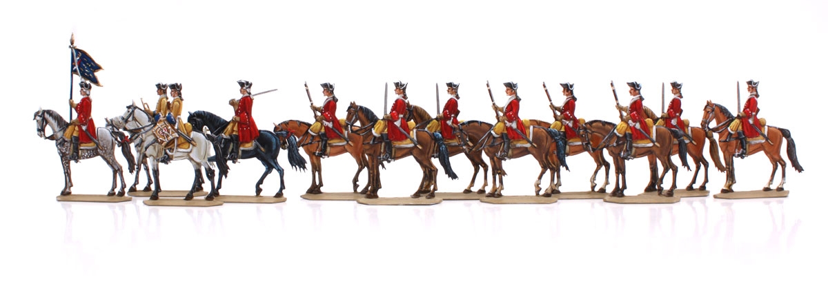 Berliner Zinnfiguren Dragoner im Halt