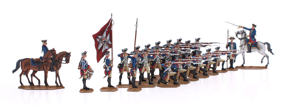 Berliner Zinnfiguren Musketiere, Bataillonssalve