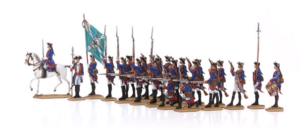 Berliner Zinnfiguren Musketiere, Laden/Fertig