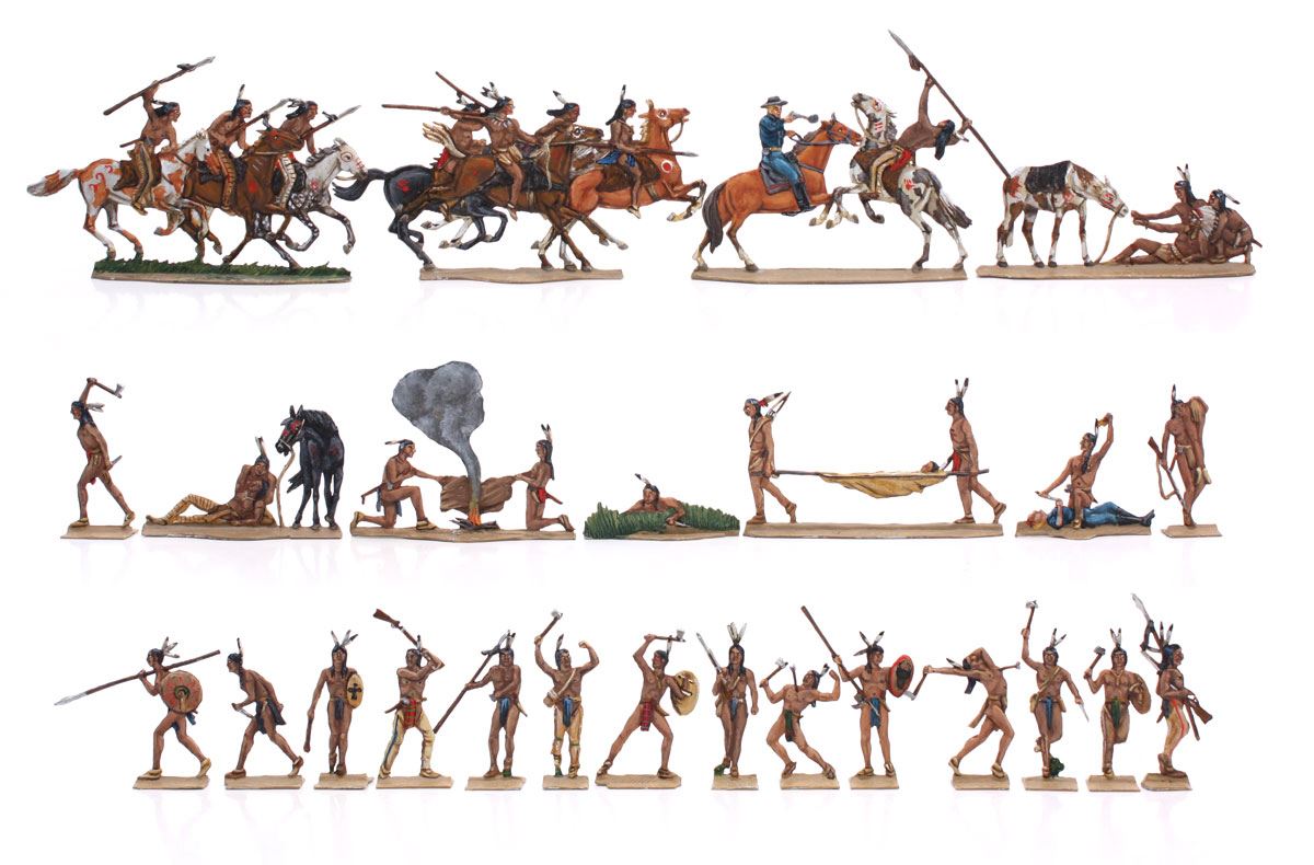 Berliner Zinnfiguren Indianer in Nordamerika: Indianer im Kampf