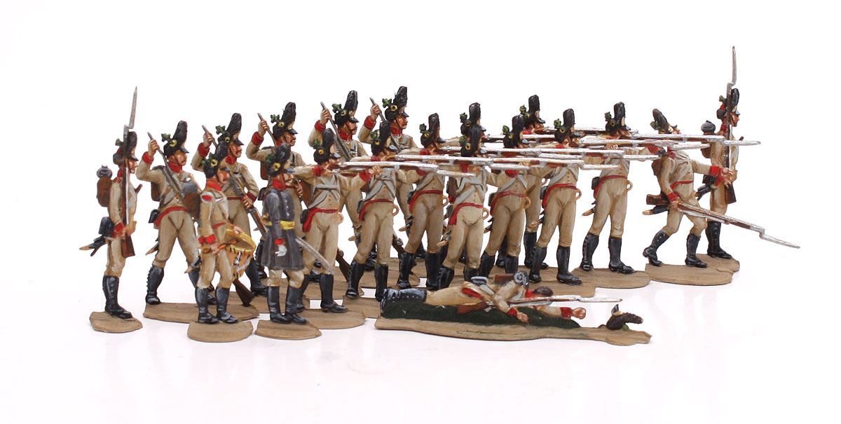 Thomas Seele Zinnfiguren Grenadiere feuernd