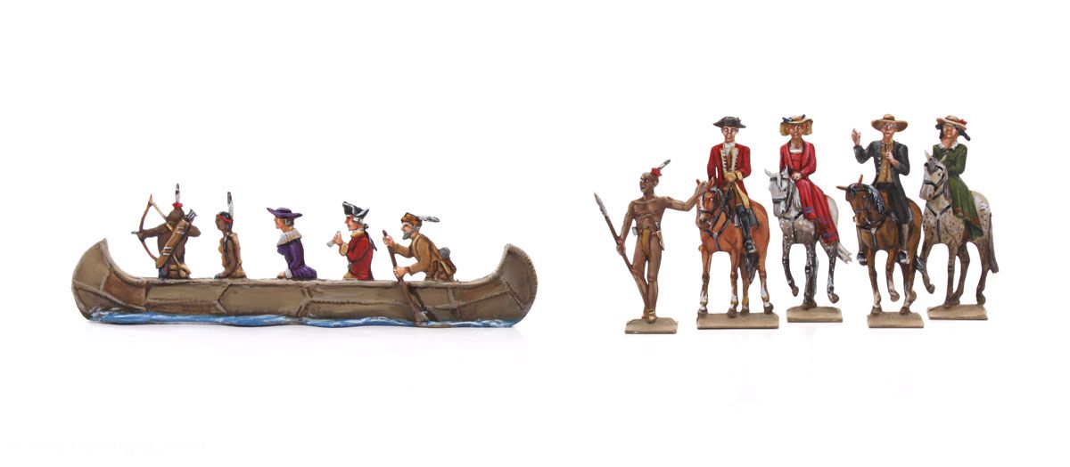 Berliner Zinnfiguren Figuren aus dem 'Lederstrumpf'