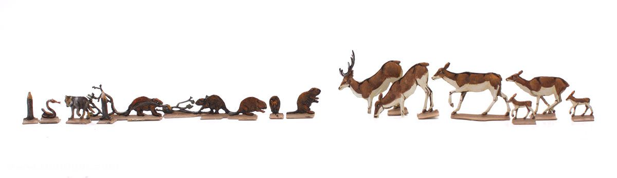 Berliner Zinnfiguren Zubehör: Wildtiere in Nordamerika