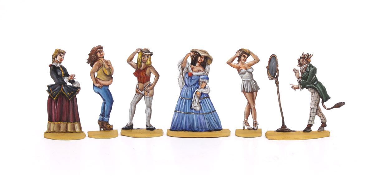 Kulturhistorische Zinnfiguren Wolfgang Unger Der Teufel und die Schönen