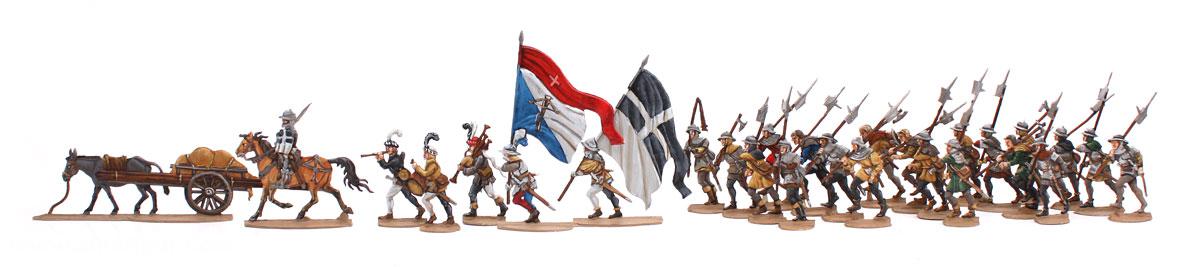 Berliner Zinnfiguren Fußvolk, vorrückend (Teil 2)