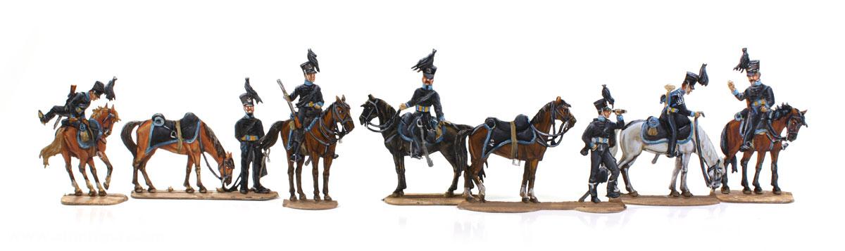 Thomas Seele Zinnfiguren Husaren in Marschrast - 1809-15