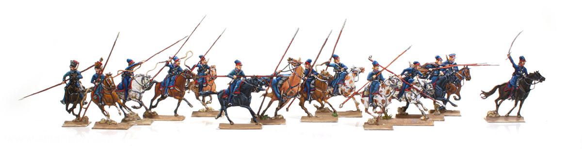 Thomas Seele Zinnfiguren Russische Kosaken im Angriff - 1812-15