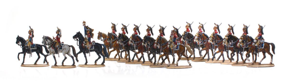 Thomas Seele Zinnfiguren Kürassiere Schritt reitend