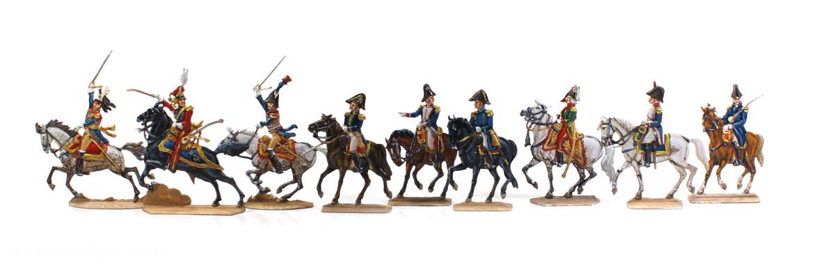 Berliner Zinnfiguren Stabsfiguren zu Pferd