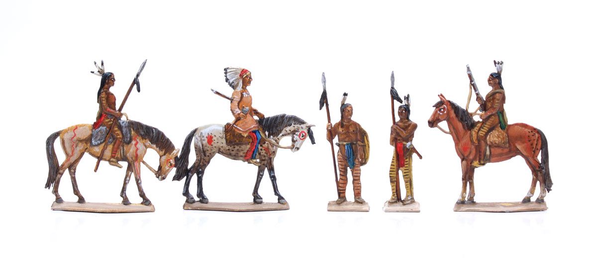 Berliner Zinnfiguren Indianer, Wache haltend