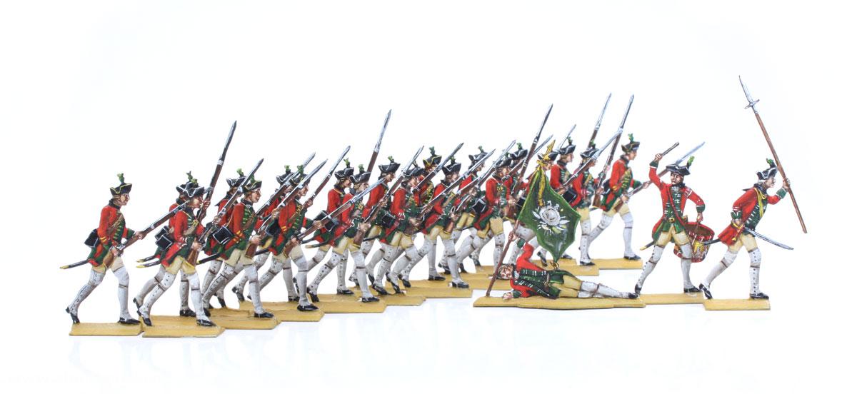 Berliner Zinnfiguren Hannoveraner Infanterie, Musketiere - Vorgehend (auch Fußjäger)