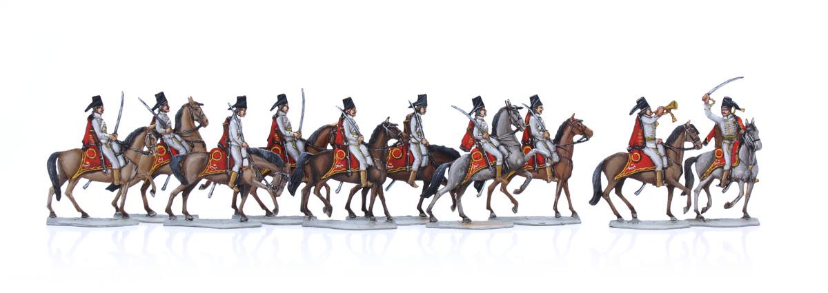 Berliner Zinnfiguren Husaren - ausrückend