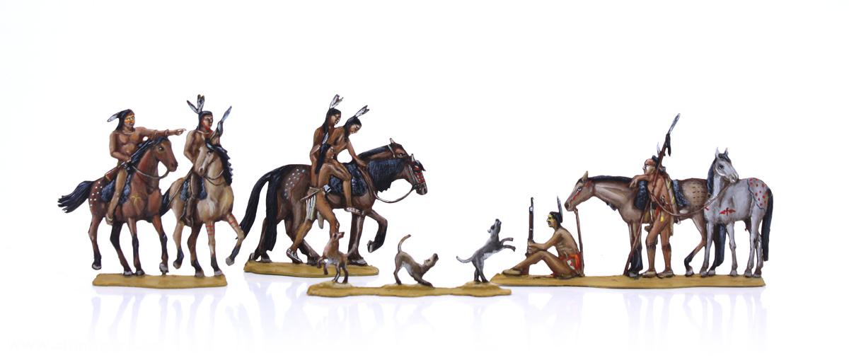 Berliner Zinnfiguren Indianer: Späher, heimkehrend