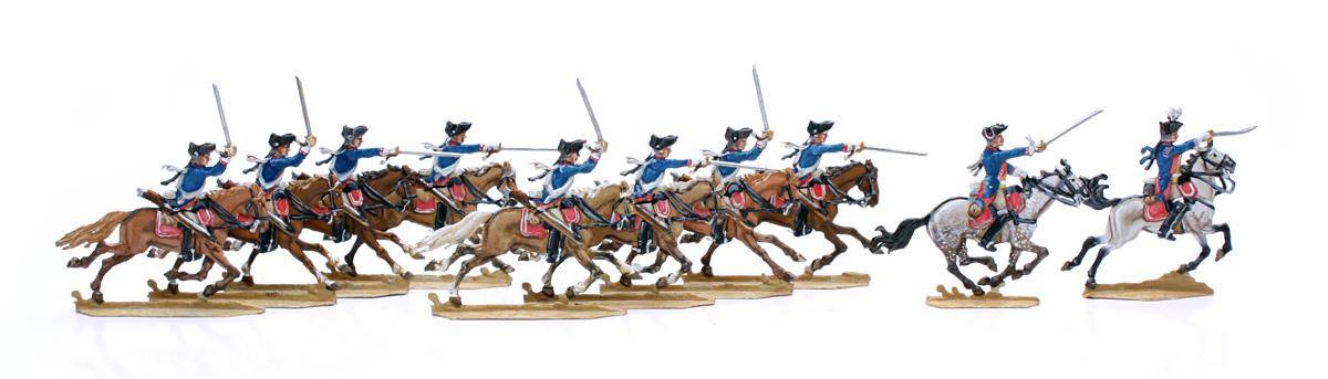 Berliner Zinnfiguren Dragoner im Angriff