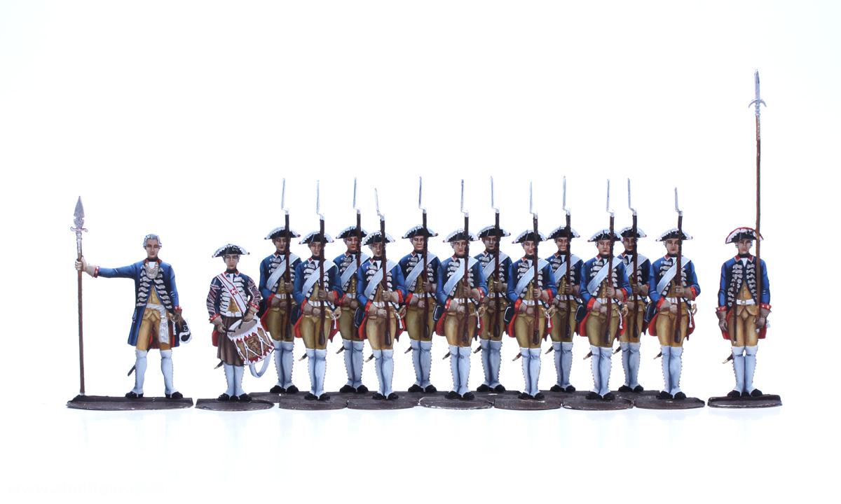 Berliner Zinnfiguren Wache der Leibkompanie des Ersten Bataillons Leibgarde Regiment (Nr. 15/1) Musketiere