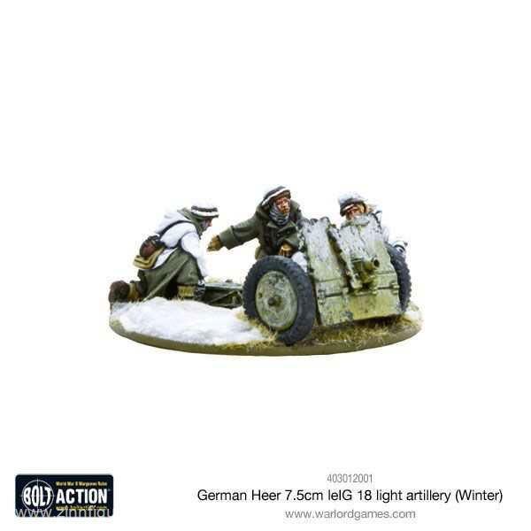 Warlord Games Deutsches Heer 7,5 cm leIG 18 Leichtes Infanteriegeschütz - Winter