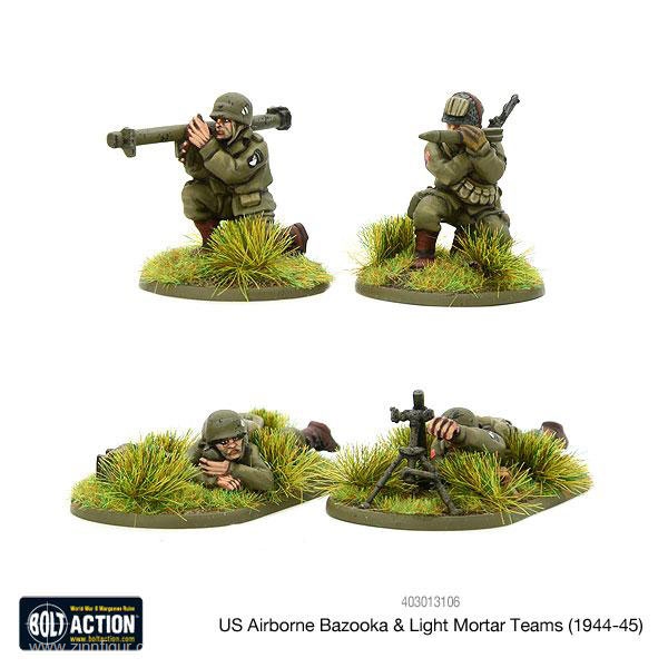Warlord Games US Airborne Bazooka & Leichte MG Trupps 1944-45