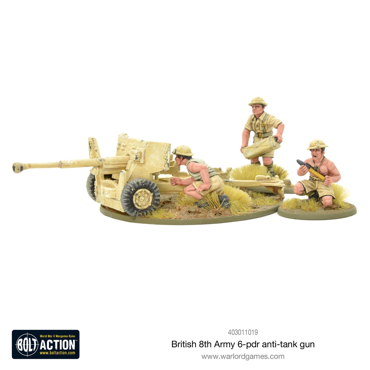 Warlord Games 8th Army 6th Pounder Geschütz